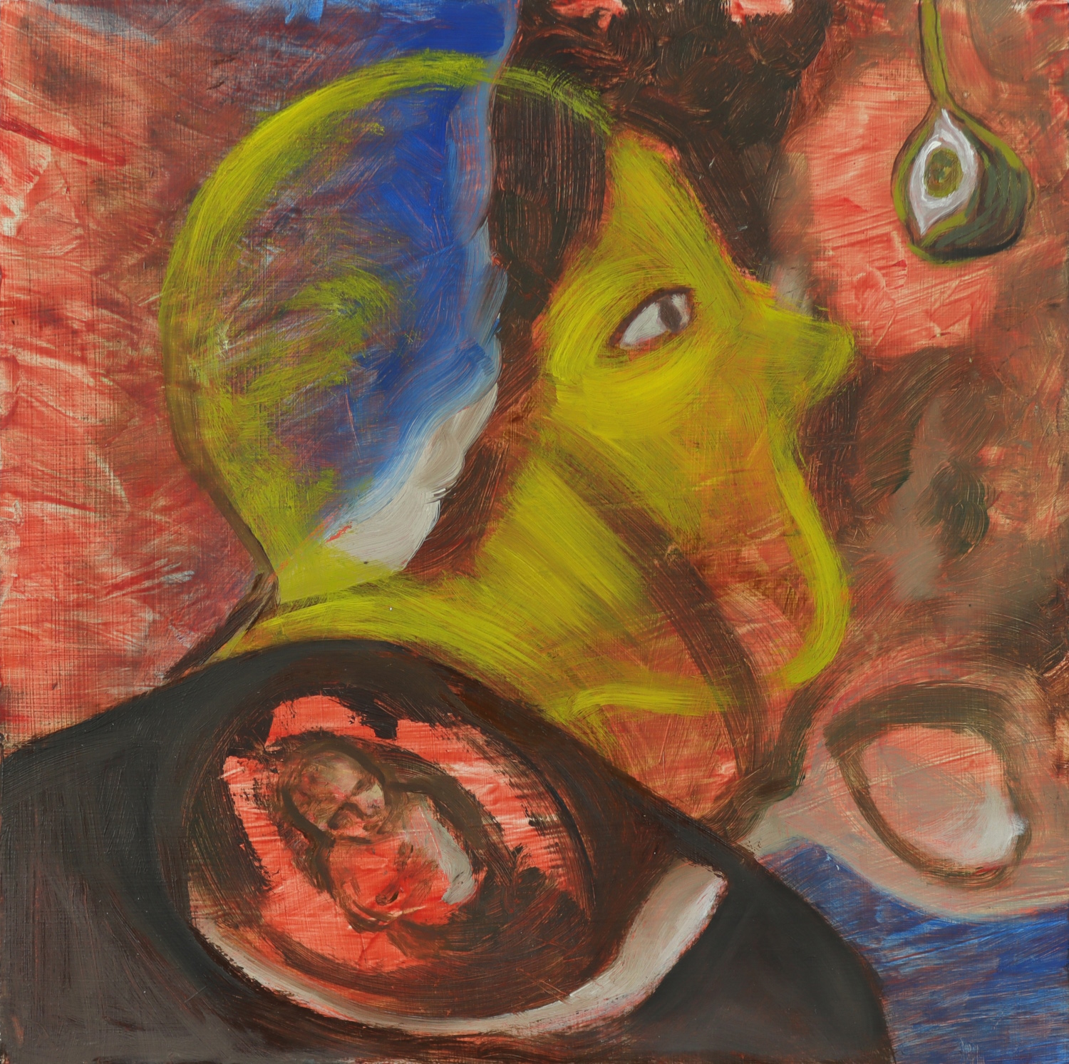 Gloria Velasco, Äiti, öljy MDF-levylle, 30 x 30 cm, 2024 / Mother, oil on MDF-board. Kuva: Virppi Sysilehto Gloria Velasco, Äiti, öljy MDF-levylle, 30 x 30 cm, 2024 / Mother, oil on MDF-board. Kuva: Virppi Sysilehto