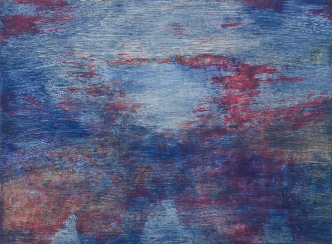 Lauri Tuomiranta, Rorschach, 2025, egg tempera and oil on panel