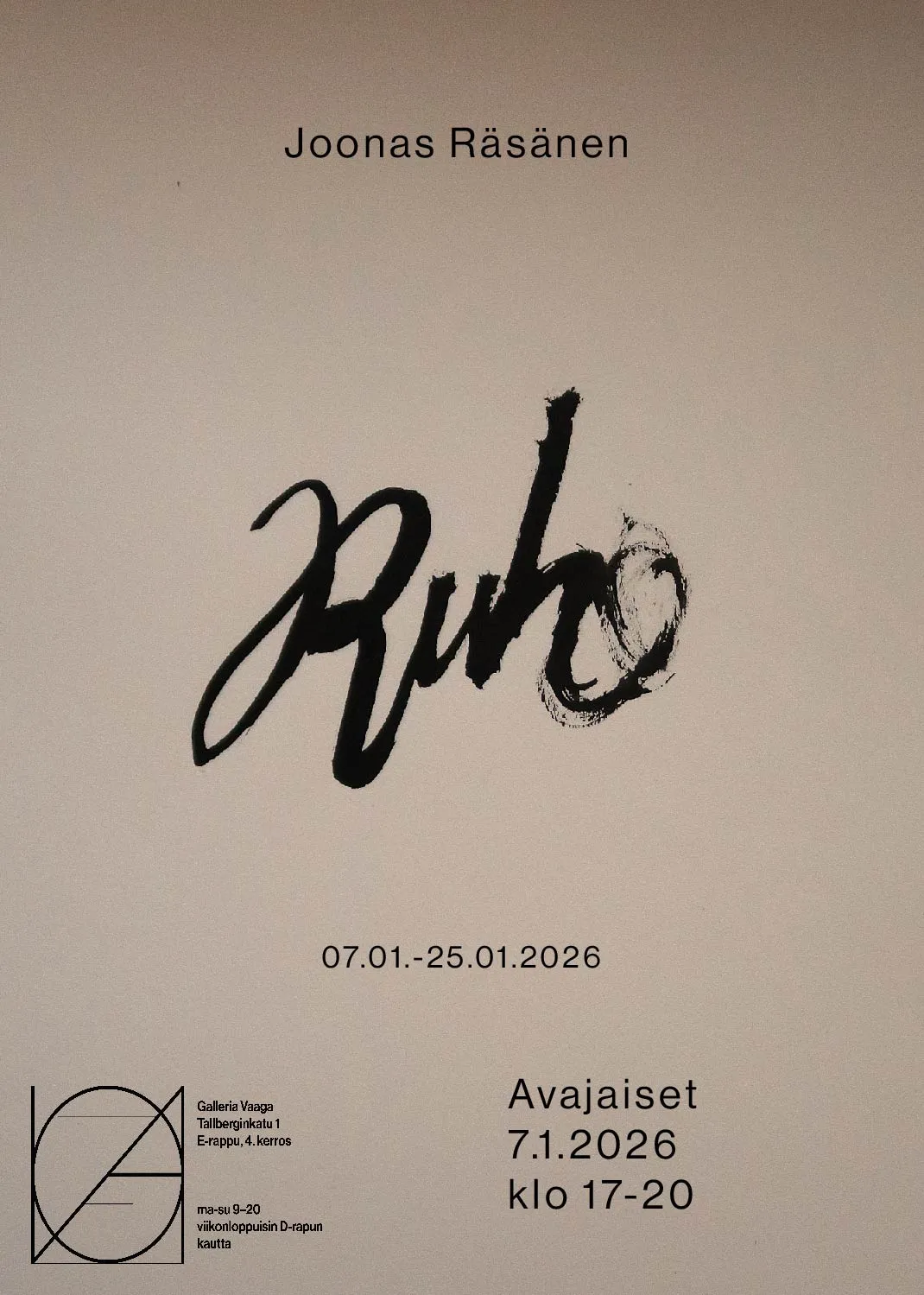 Taidenäyttely Galleria Vaagassa