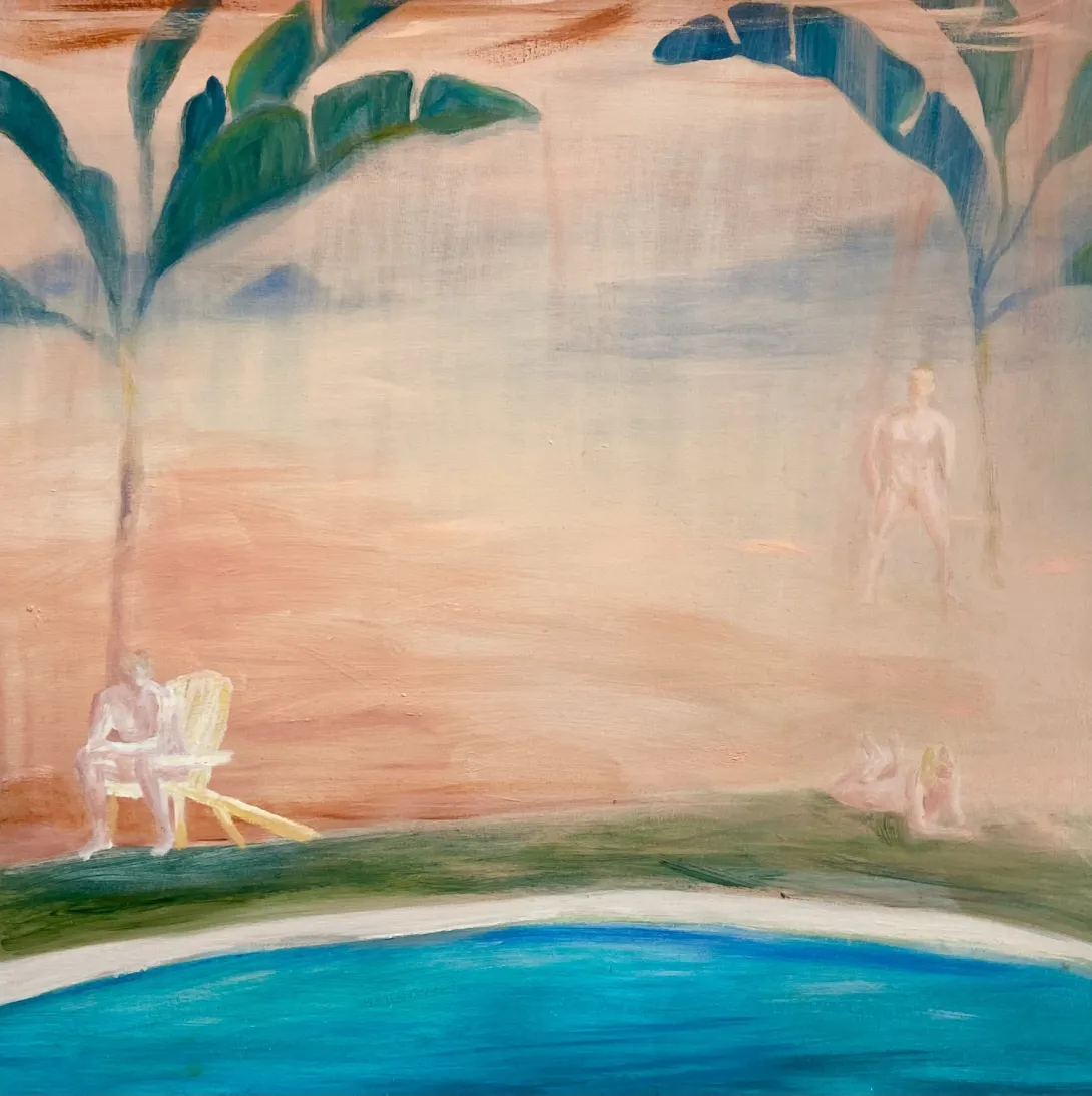 Erik Creutziger, From the series The Hedonist’s Backyard, oil on canvas, 90 × 90 cm, 2024